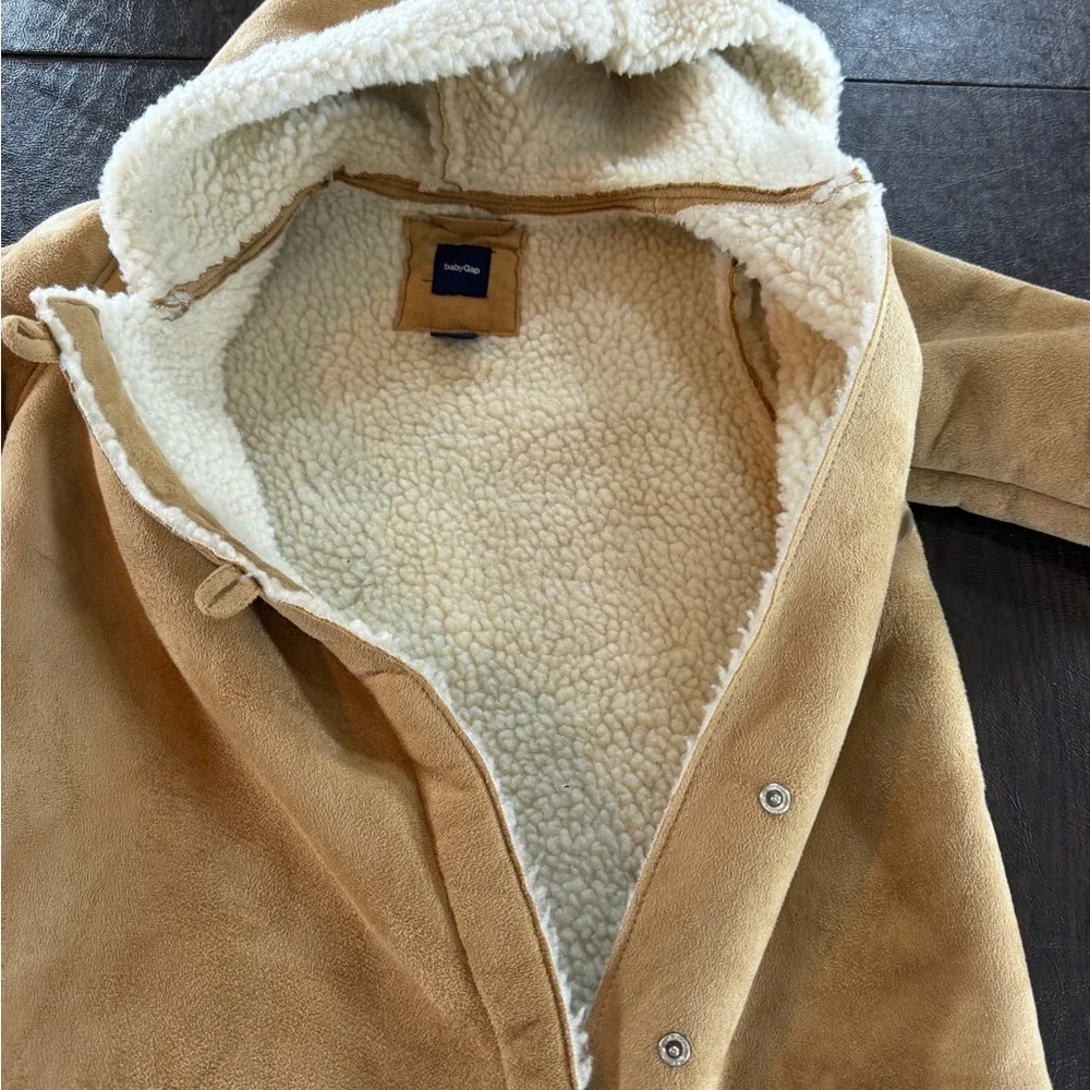 Baby Gap Brown Faux Suede Sherpa Bunting Snow Suit Size 6-12 Months
